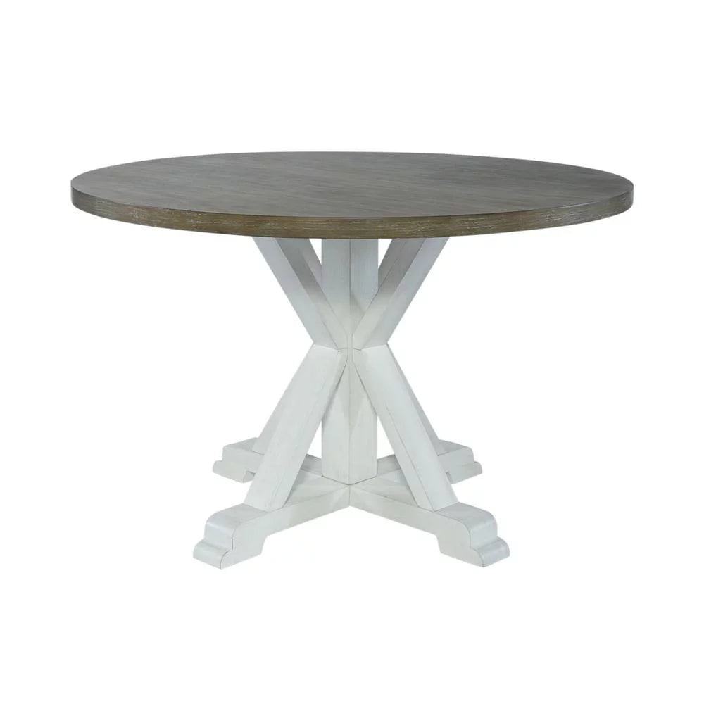 White Single Pedestal Table I9698