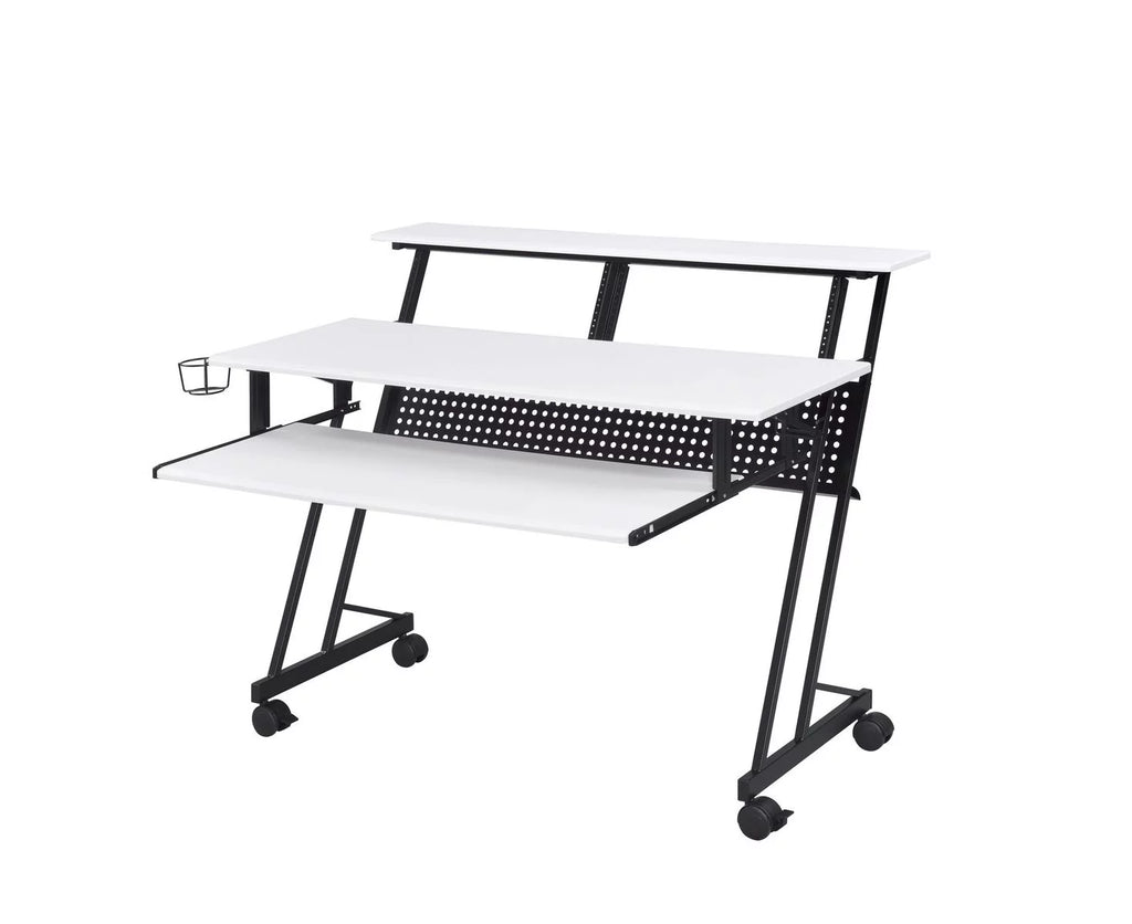 White & Black Computer Desk X746