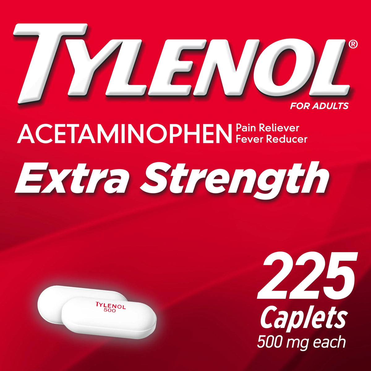 Extra Strength 500 mg Acetaminophen Caplets 100 Ct V766