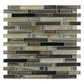 Glazed Black Sea Glass Mosaic Tile H100074