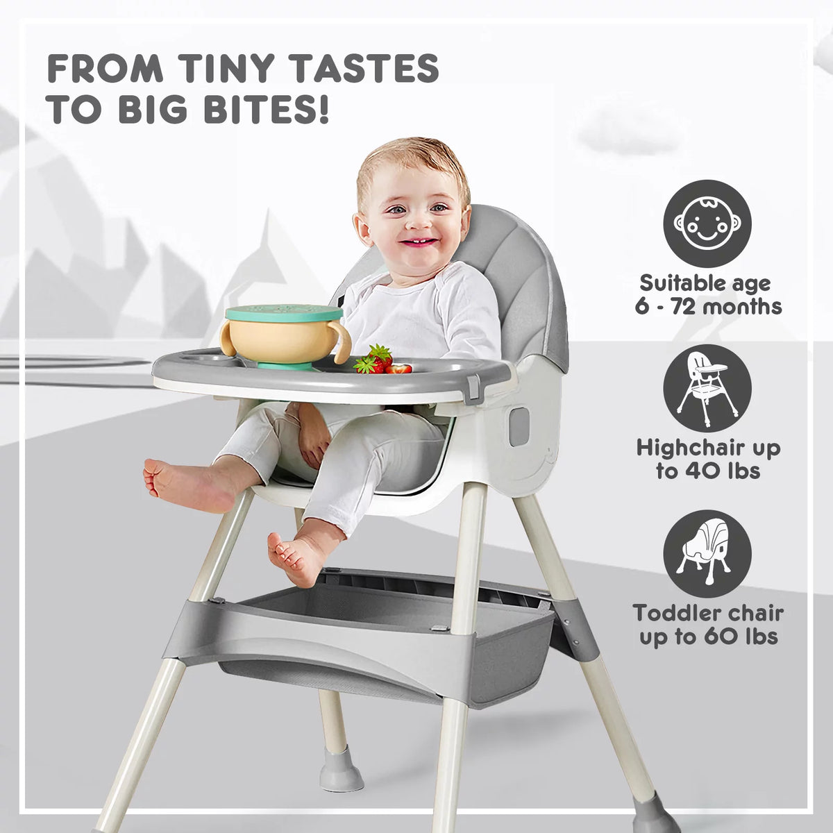 4-in-1 Convertible High Chair D539884
