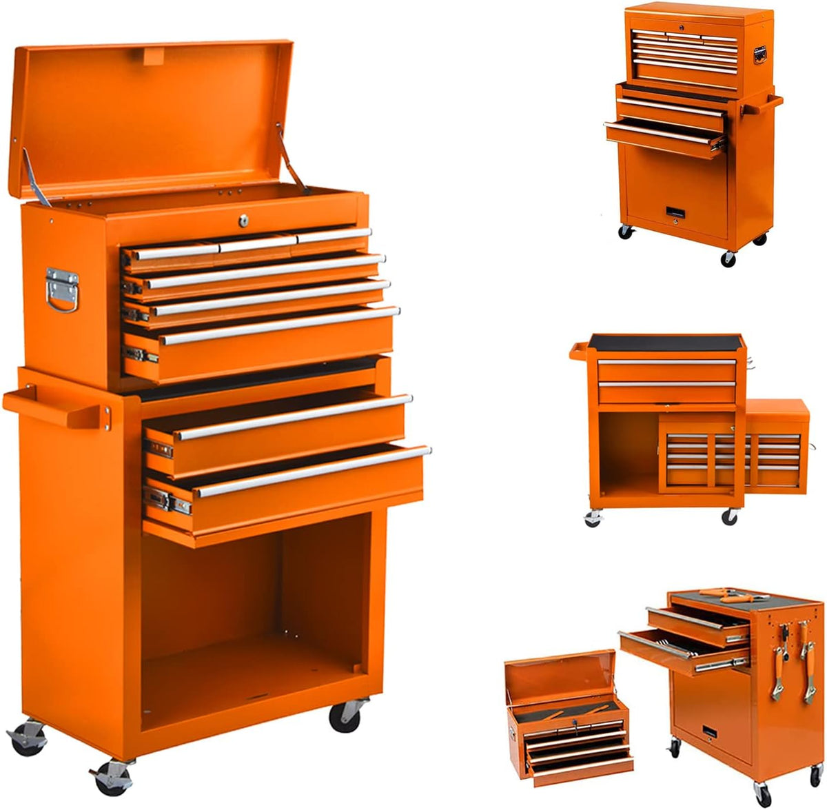 Blue 8 Drawer Rolling Metal Tool Chest P334551
