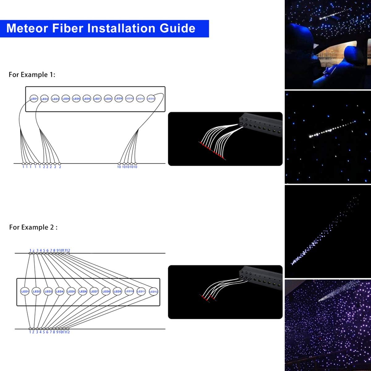 6W APP Control Fiber Optic Star Ceiling Light Kit I622075