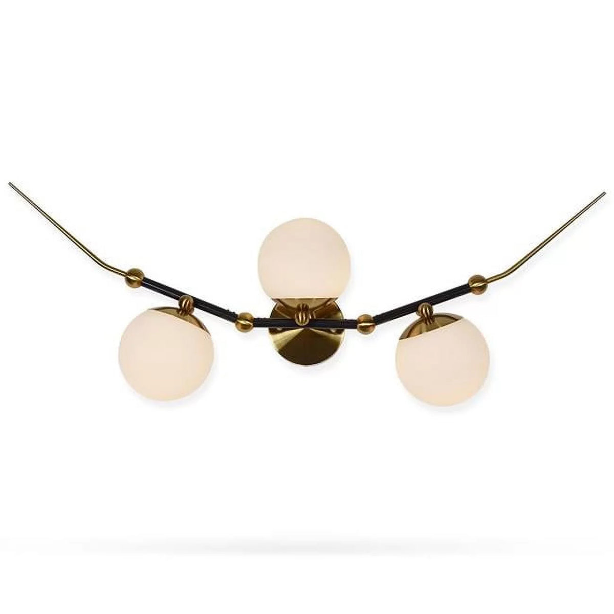 39 in. Integrated LED Wall Sconce with 3 Glass Shade J9808