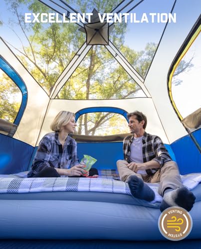 Camping Tent 4/6/8/10 Person Instant Cabin Tent with Carry Bag E55654