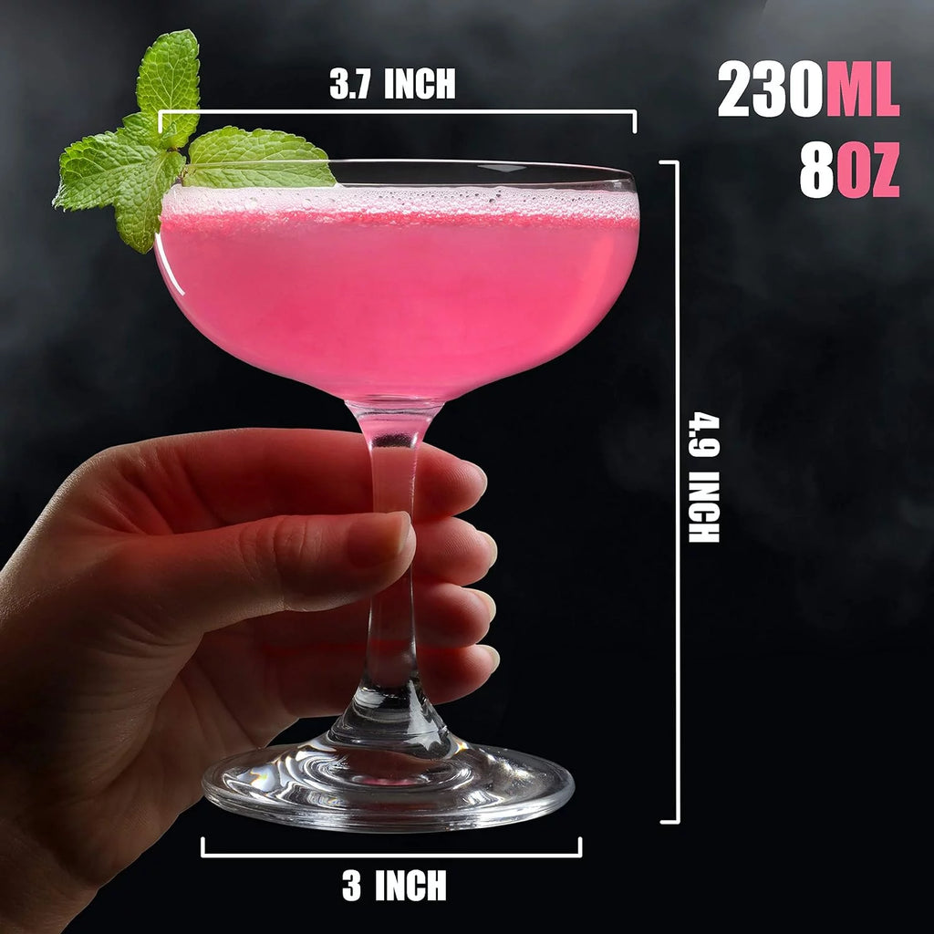 Coupe Cocktail Glasses Set of 2 8oz Crystal Glassware X979800