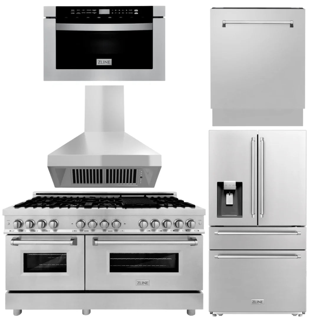 60 Dual Fuel Range, Range Hood, Microwave, Dishwasher, Refrigerator C661