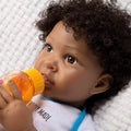 Black Reborn Baby Boy Doll Playset, 7 Pieces, 20-inch L150030