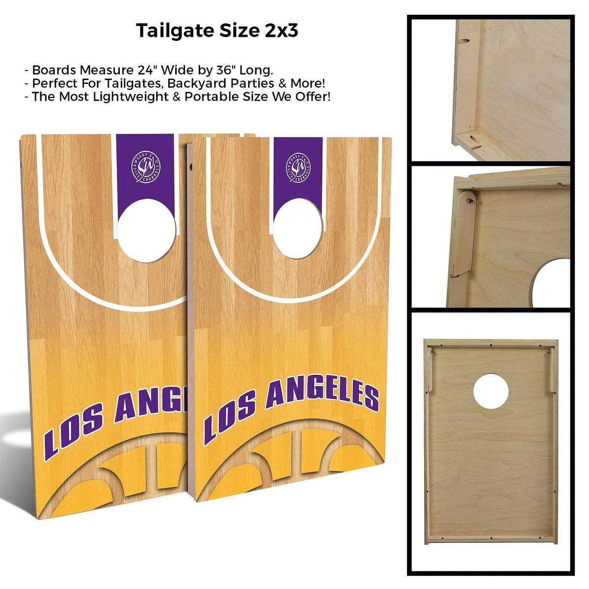 Basketball Cornhole Board Set 2x3 Boards E247611
