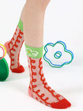 Printed Sheer Stockings X4227