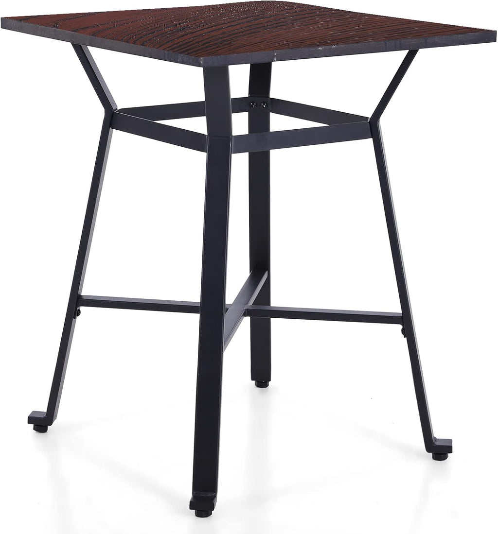 Brown Square Solid Wood Bar Table Q2252