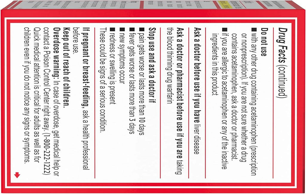 Extra Strength 500 mg Acetaminophen Caplets 100 Ct V766