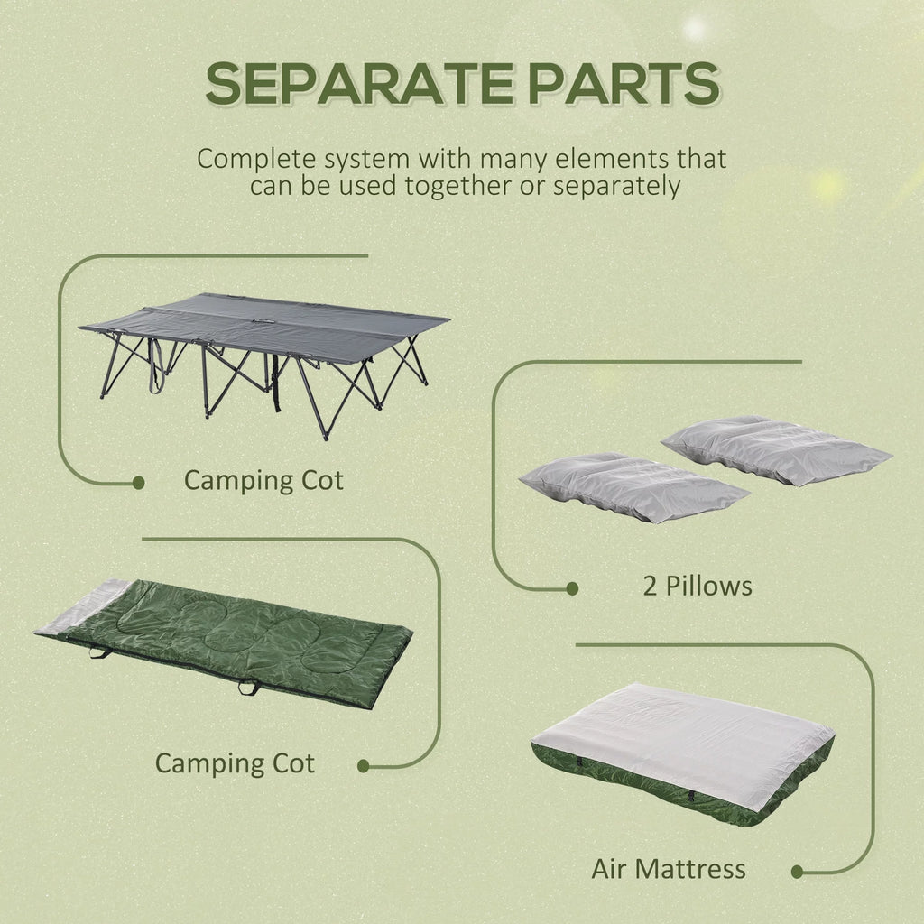 Folding Camping Cot Set with Sleeping Bag and Carry Bag K64833