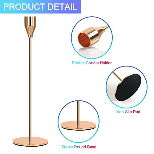 Black 24Pcs Metal Candle Holders G778