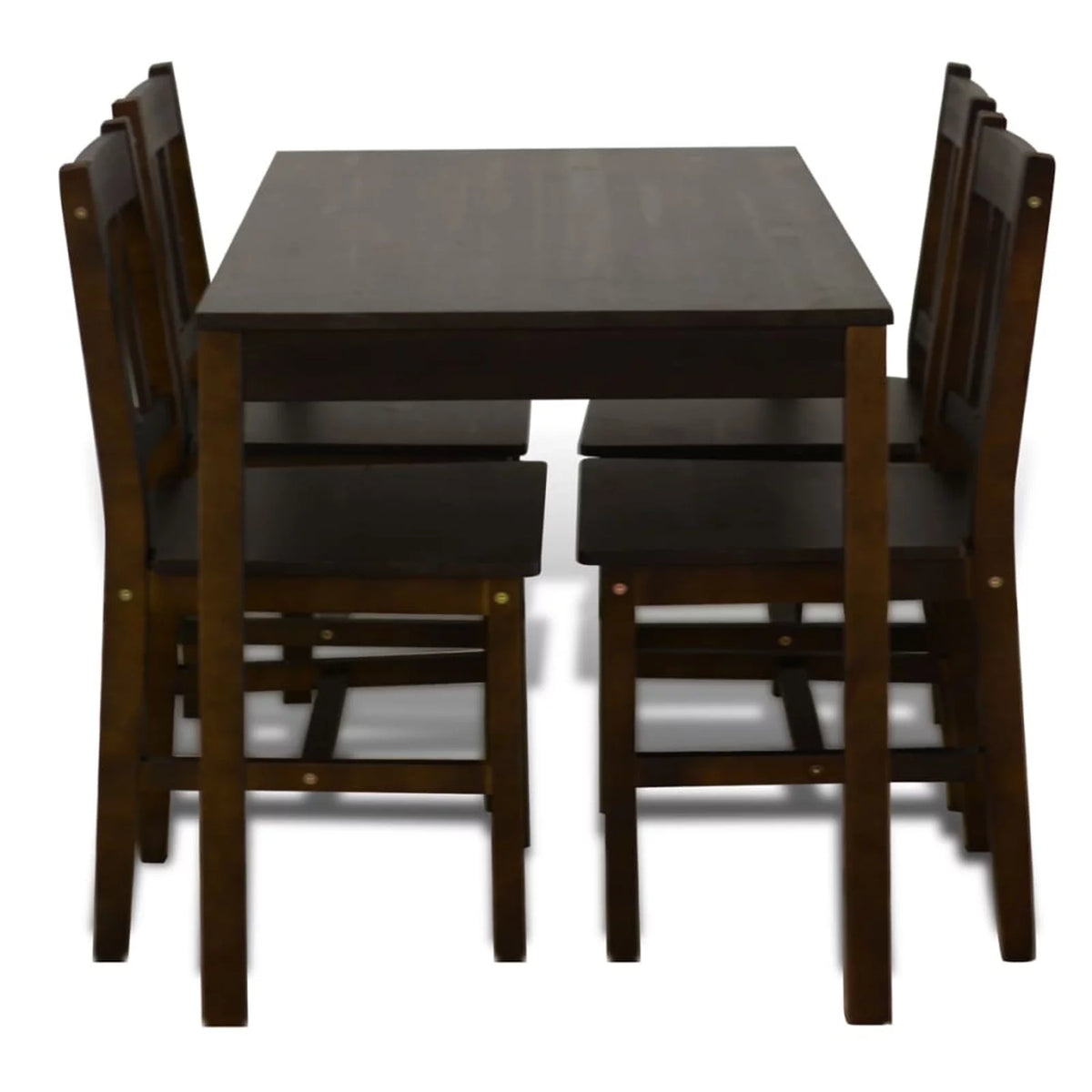 5 Piece Wooden Dining Set with 4 Chairs U833446