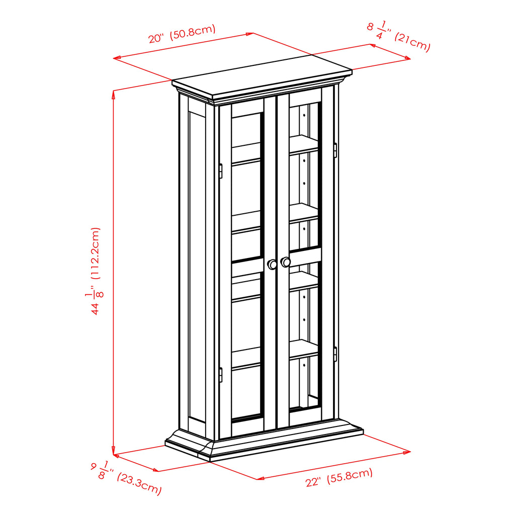 Walnut Finish Wood Media Cabinet L61487