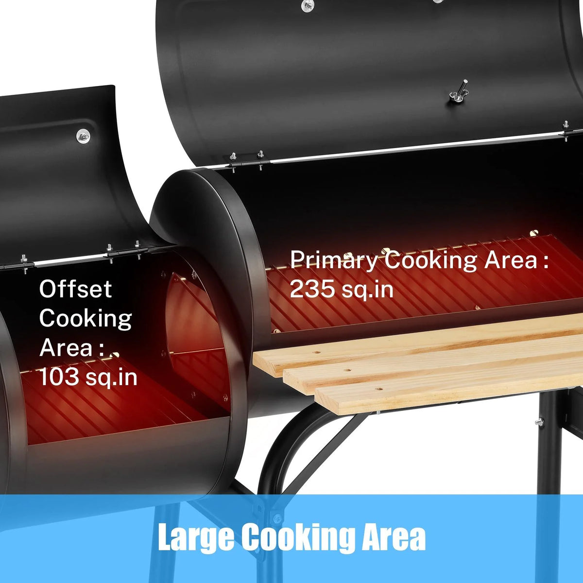 Charcoal Grill with Wheels & Thermometer X25727