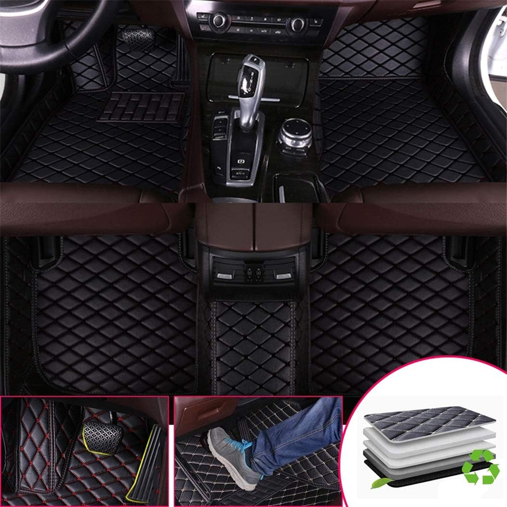Custom Car Floor Mats for KIA Sorento 2015-2017 7seats Black and Red N873648