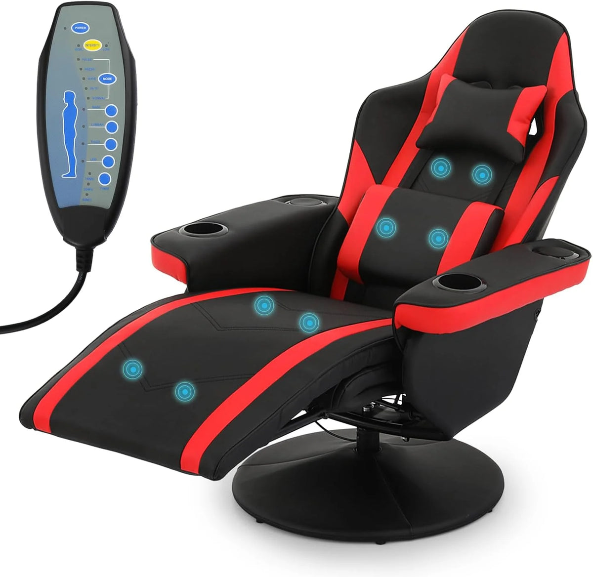 Red PU Leather Gaming Recliner Chair with 2 Speakers C39500