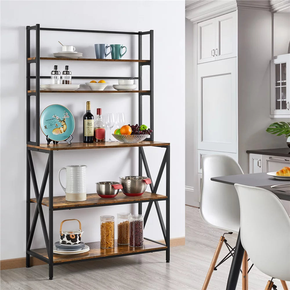 5-Tier Kitchen Storage Shelf Unit with Adjustable Feet C10315