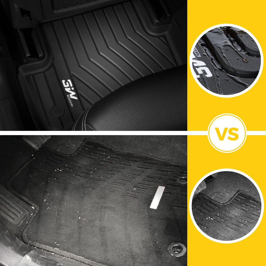 TPE All Weather Floor Mats Black Full Set W67884