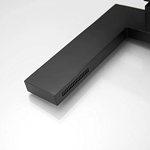 Matte Black Ultra-Thin Waterfall Bathroom Faucet A2127