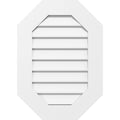 Vertical Elongated Octagon Surface Mount PVC Gable Vent L438116
