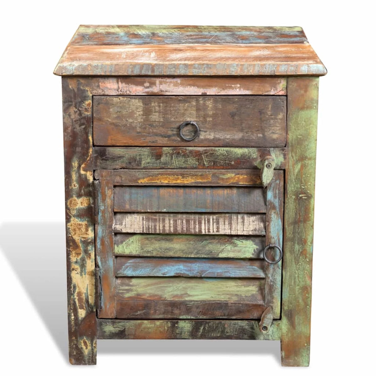 End Table with 1 Drawer 1 Door Reclaimed Wood J3170