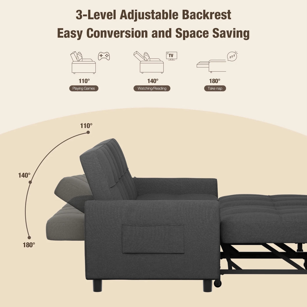Gray Convertible Sofa Bed K92300