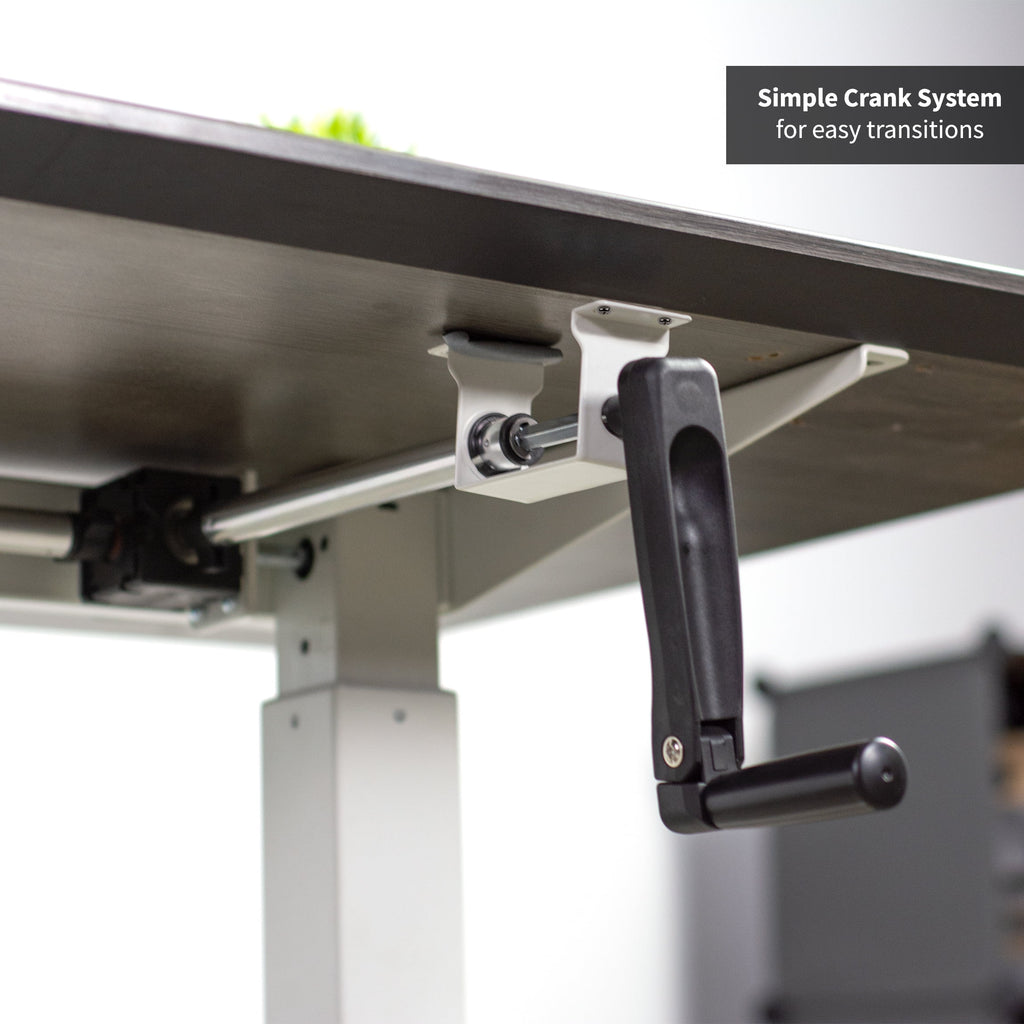 White Manual Height Adjustable Stand Up Desk Frame J69903