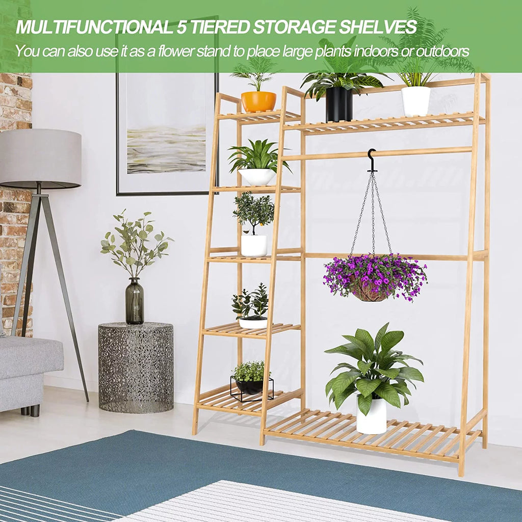 43.5" Rolling Garment Rack with Shoe Rack U10252