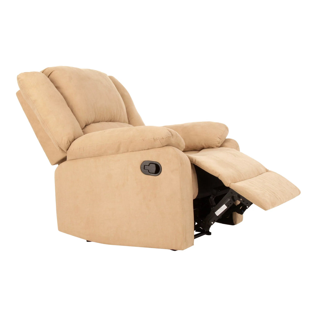 Beige Microfiber Recliner D212
