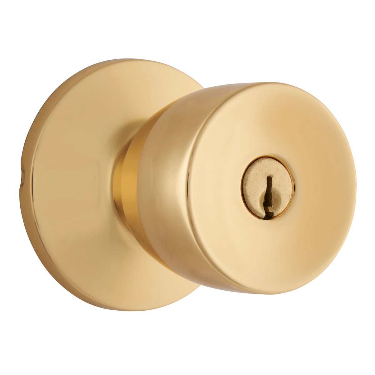 Keyed Entry Doorknob Polished Brass Twin Pack G29647