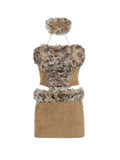 Suede Leopard Top + Skirt Set W574914