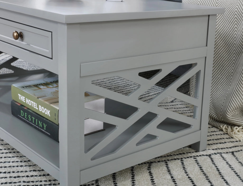 36" Coffee Table, End Table and Console/TV Table with Drawers, Set of 3 J368380