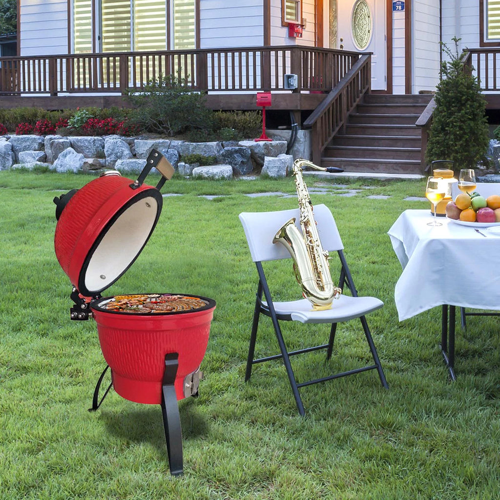 Charcoal Kamado Grill Ceramic Outdoor BBQ Grill X78011