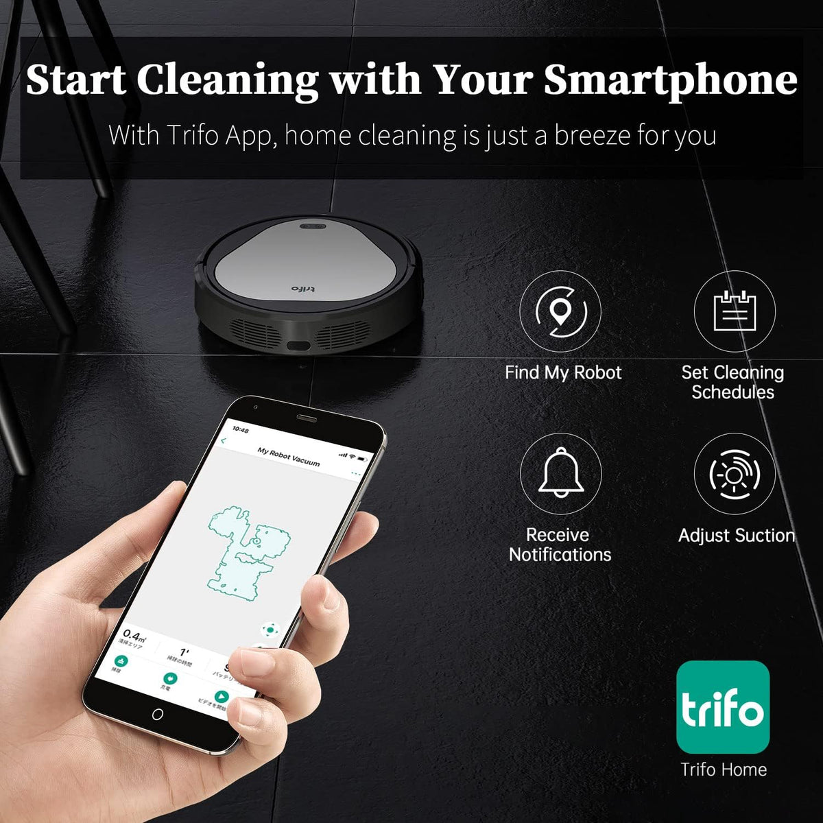 Robot Vacuum Cleaner 3000Pa Self-Charging T562180