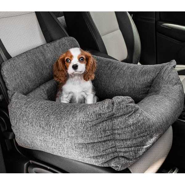 Memory Foam Dog Car Bed Gray Full Back Seat U244