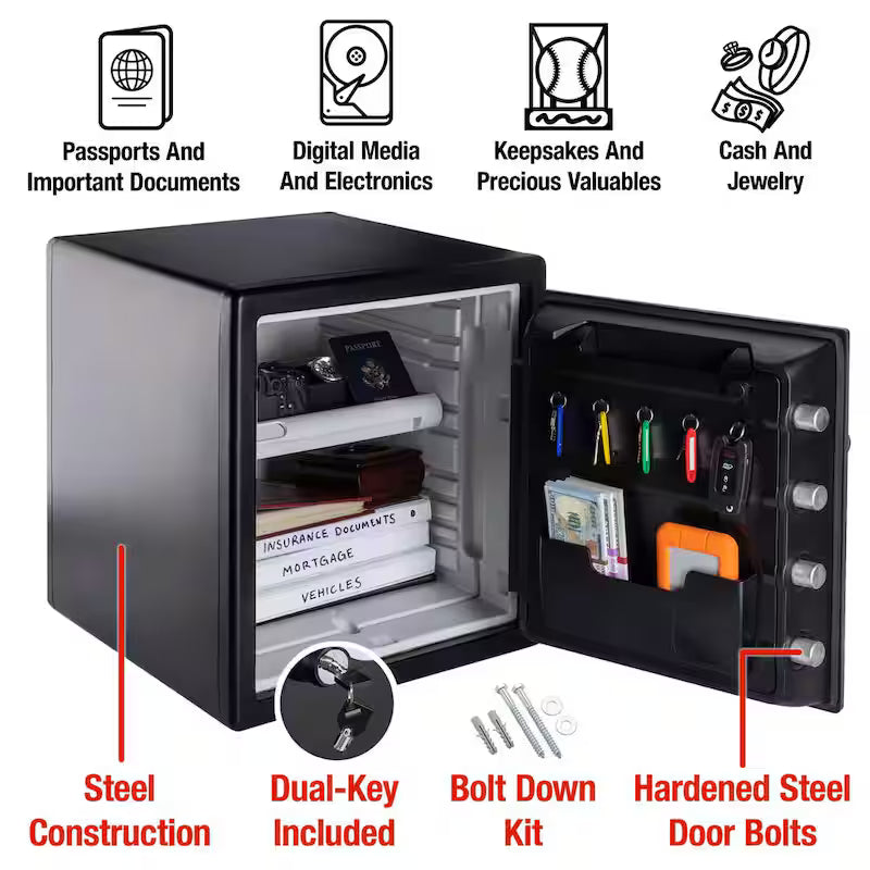 1.2 cu. ft. Fireproof Waterproof Safe with Digital Combination Lock C59032