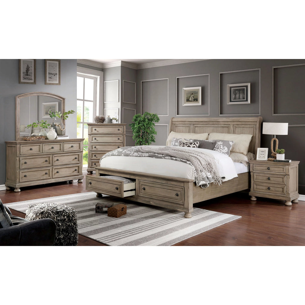 Grey Acacia 7-Drawer Dresser and Mirror Set M25684