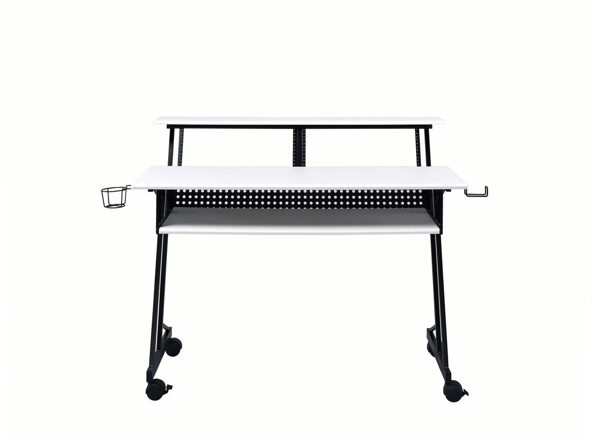 White & Black Computer Desk X746