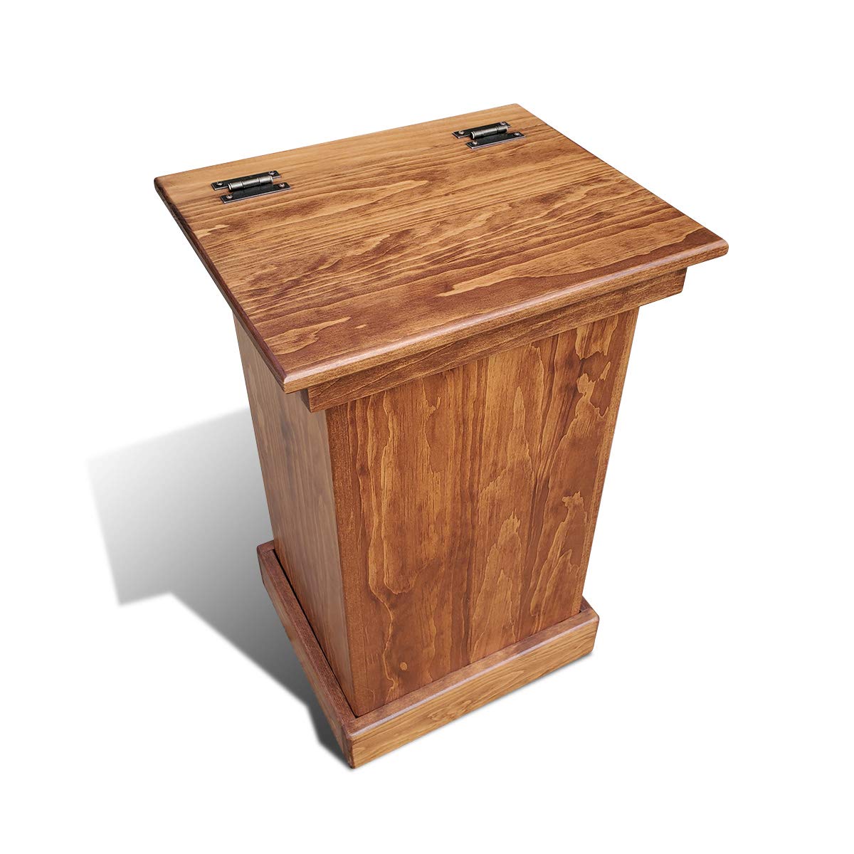 Black Wood Lift Top Trash Can Cabinet K5322