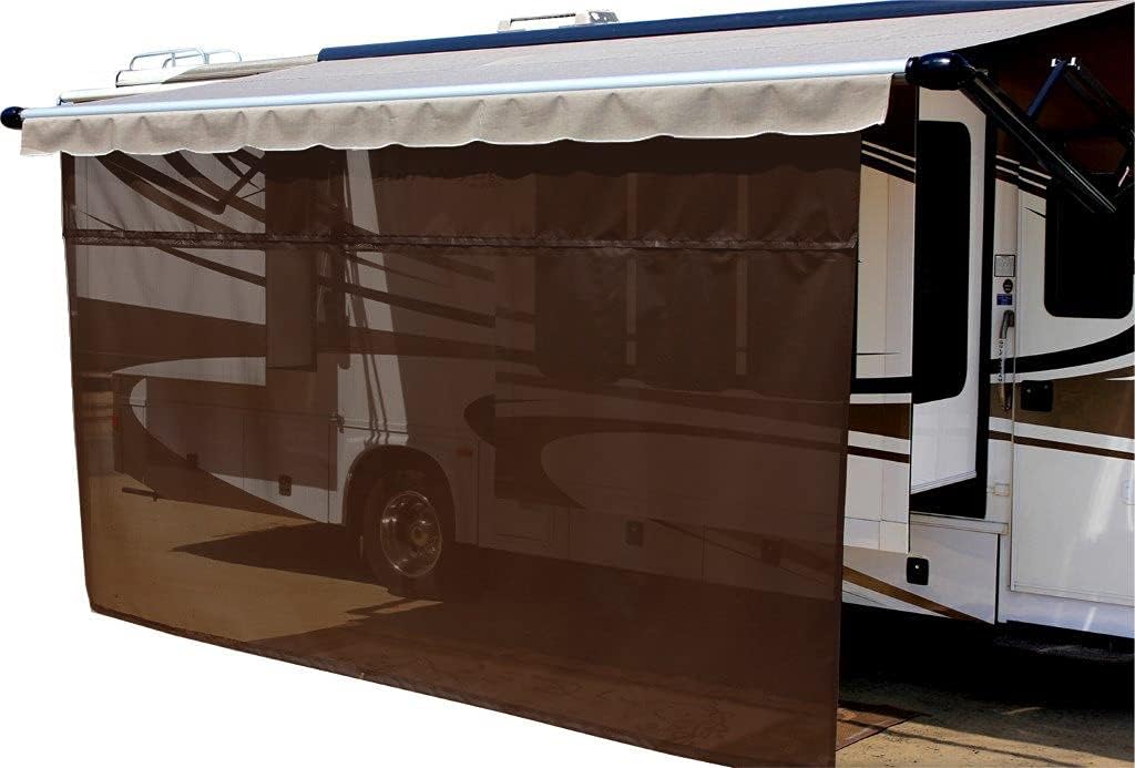 Black Solar Mesh RV Awning Sun Shade 13' x 6' N29859