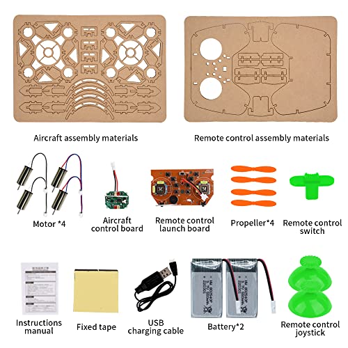 Mini Wooden Drone RC Quadcopter Building Kits E507402