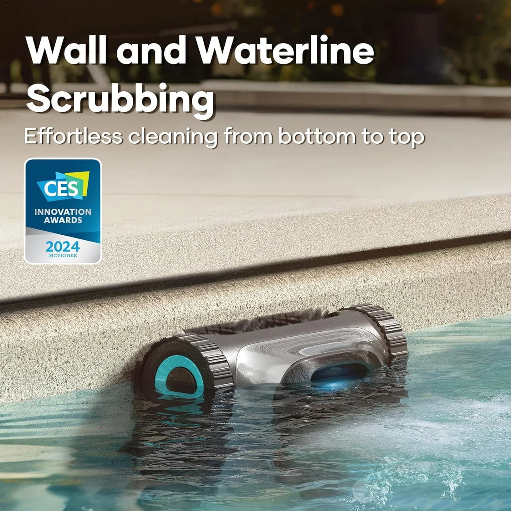 Robotic Pool Vacuum Cleaner with Wall Cleaning O549849