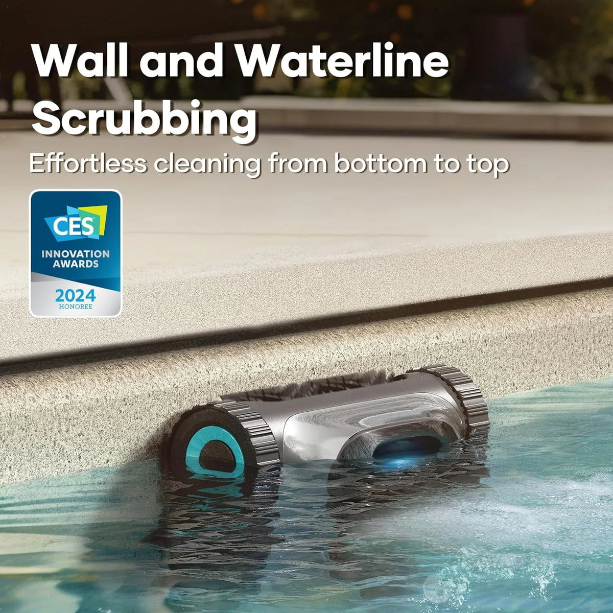 Robotic Pool Vacuum Cleaner with Wall Cleaning O549849