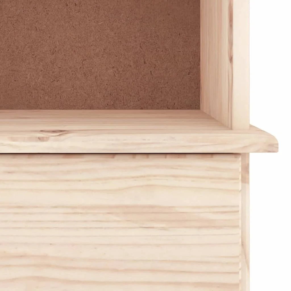 Solid Wood Pine Bookcase with Drawers M462873
