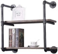 Retro Industrial Pipe Wall Mount Bookshelf X961521