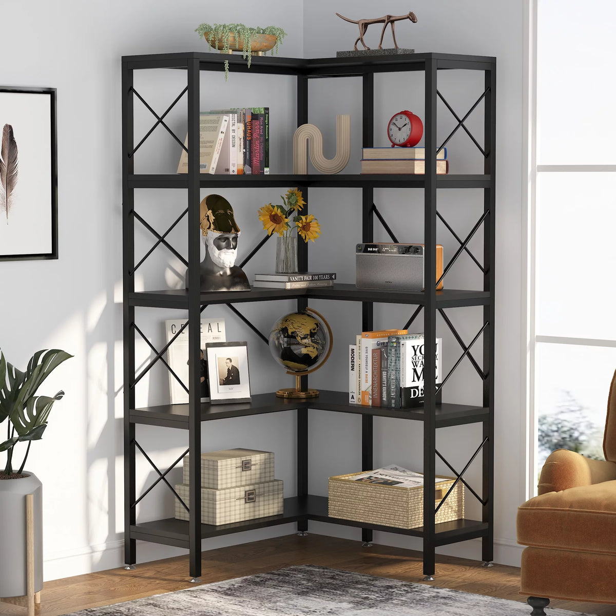 5-Tier Corner Bookshelf F590