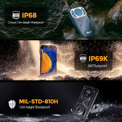 Rugged Unlocked Smartphone Dual Screen 10600mAh Battery 15+128GB Storage F41433